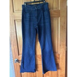 Lucky Brand Jeans Womens 12/31 Stevie Flare High Rise Dark Wash Stretch Denim